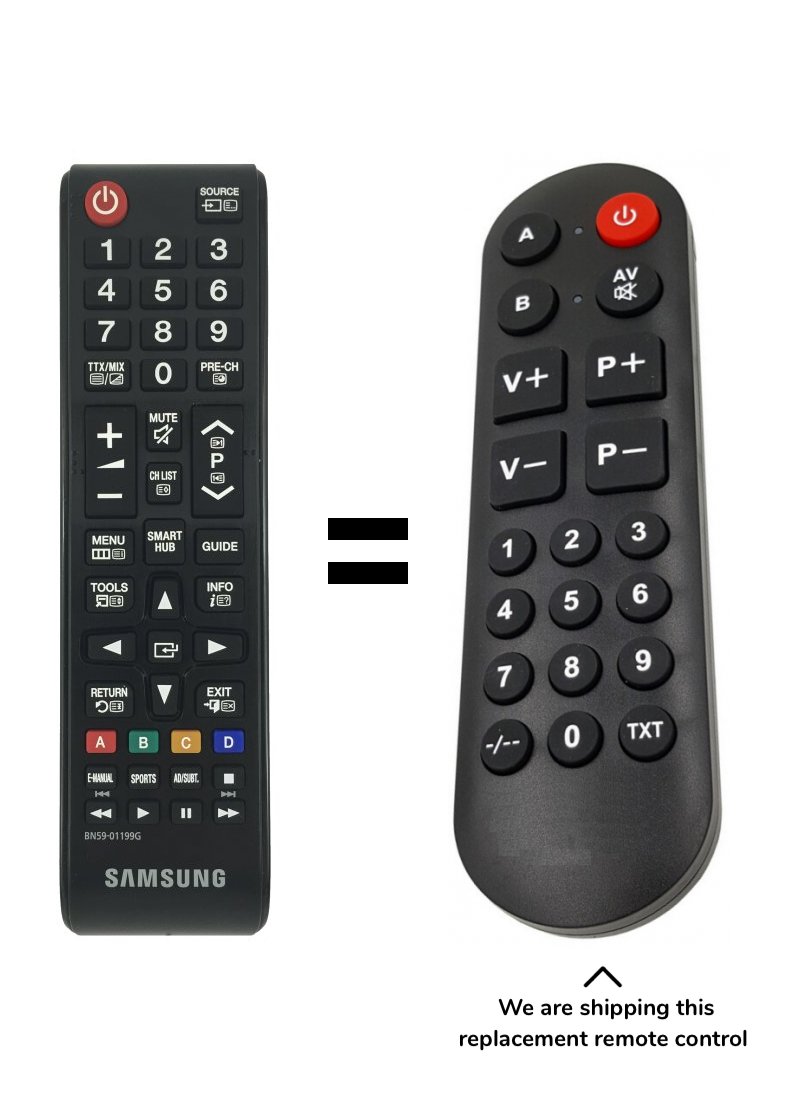 Samsung remote control for seniors for 11.9 € - SAMSUNG | emerx.eu
